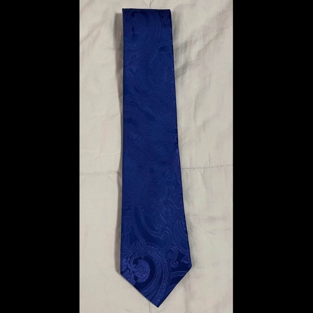 Vintage Y2K Sean John Blue Paisley 100% Silk Neck Tie Men’s EUC Preppy Formal